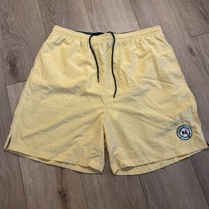 Cutter & Buck Men's Big & Tall Yellow Logo Swim Trunk Drawstring Mesh Brief 2XLT